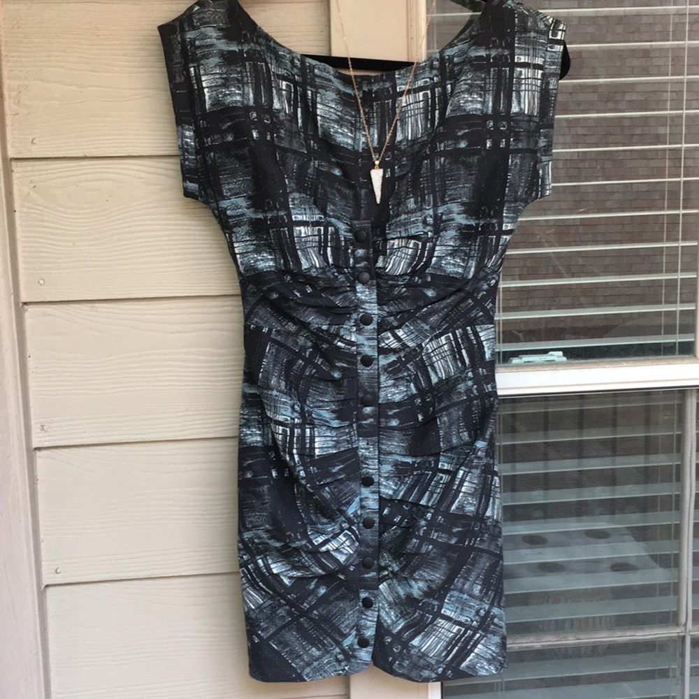 Rachel Comey Black & Gray Reversible V Dress